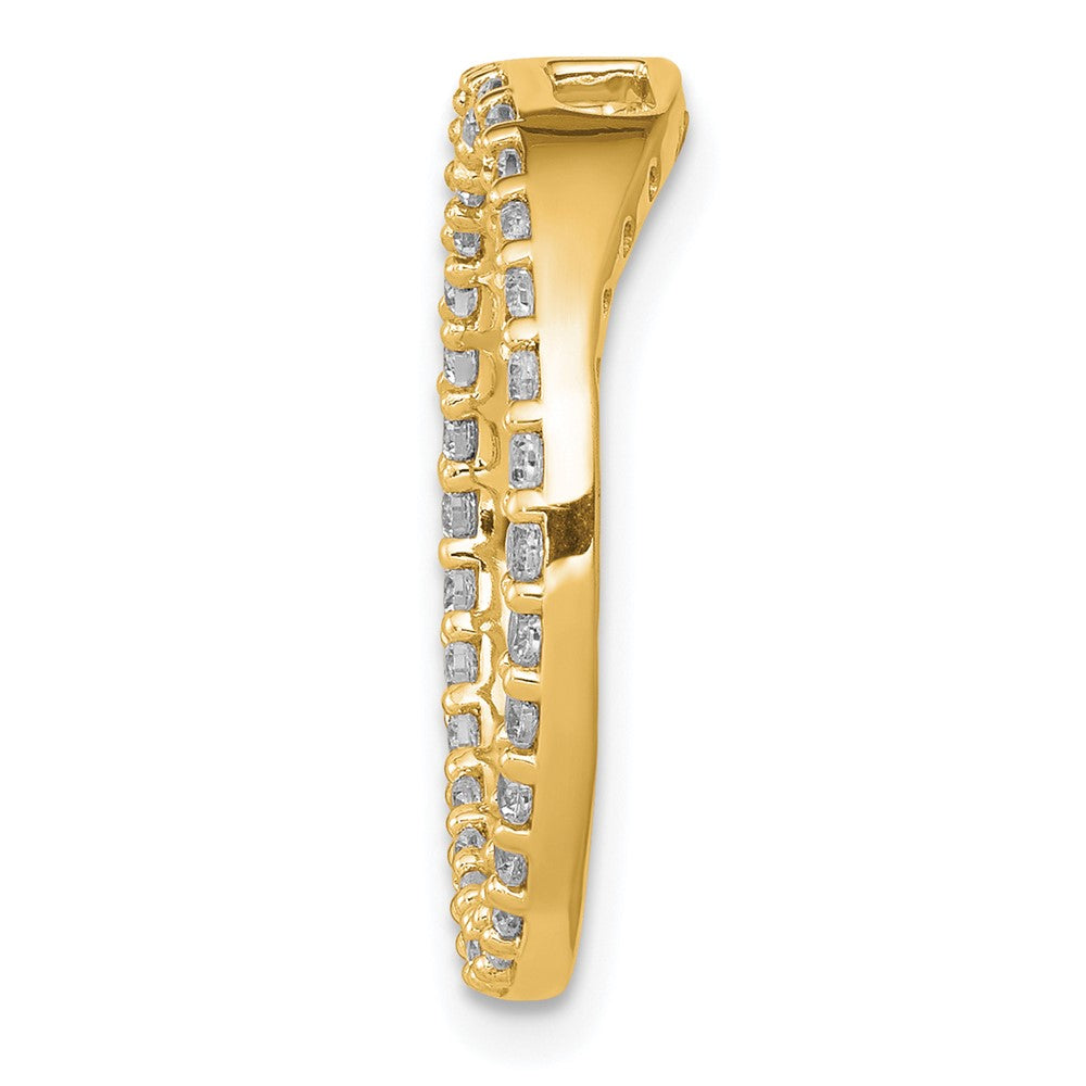 14k 1/2ct. Diamond Circle Chain Slide