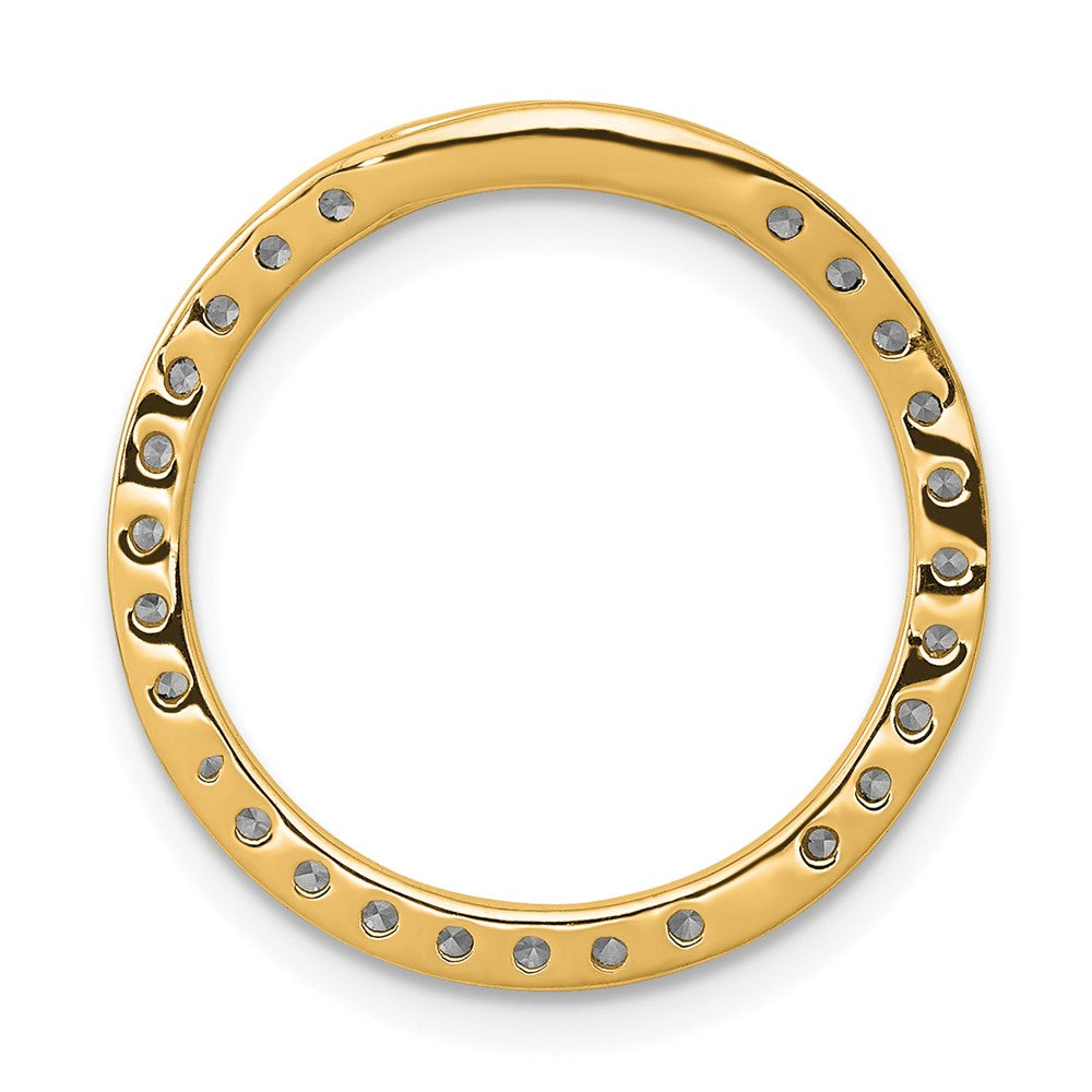 14k 1/2ct. Diamond Circle Chain Slide