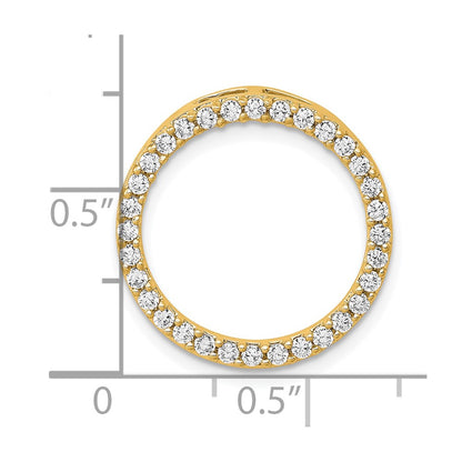 14k 1/2ct. Diamond Circle Chain Slide