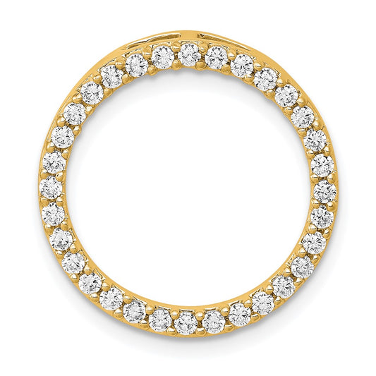 14k 1/2ct. Diamond Circle Chain Slide