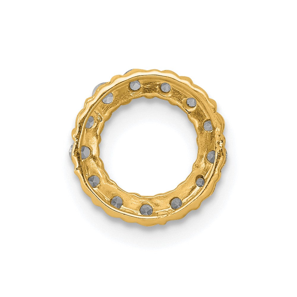 14k 1/4ct. Diamond Circle Chain Slide