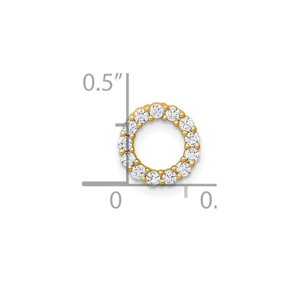 14k 1/4ct. Diamond Circle Chain Slide