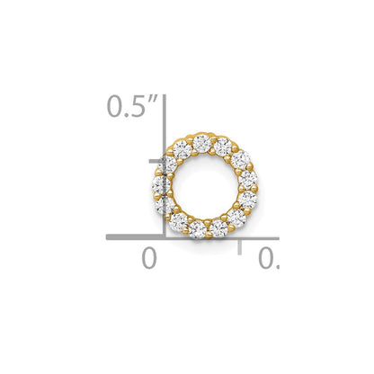 14k 1/4ct. Diamond Circle Chain Slide