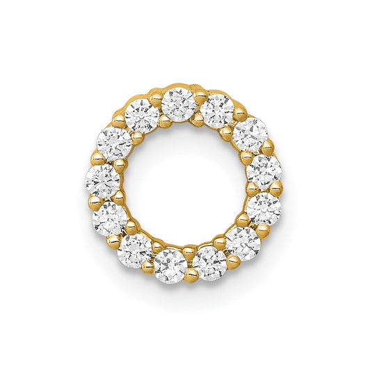 14k 1/4ct. Diamond Circle Chain Slide