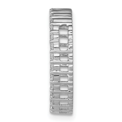 14k White Gold 5/8 carat Diamond Circle Chain Slide