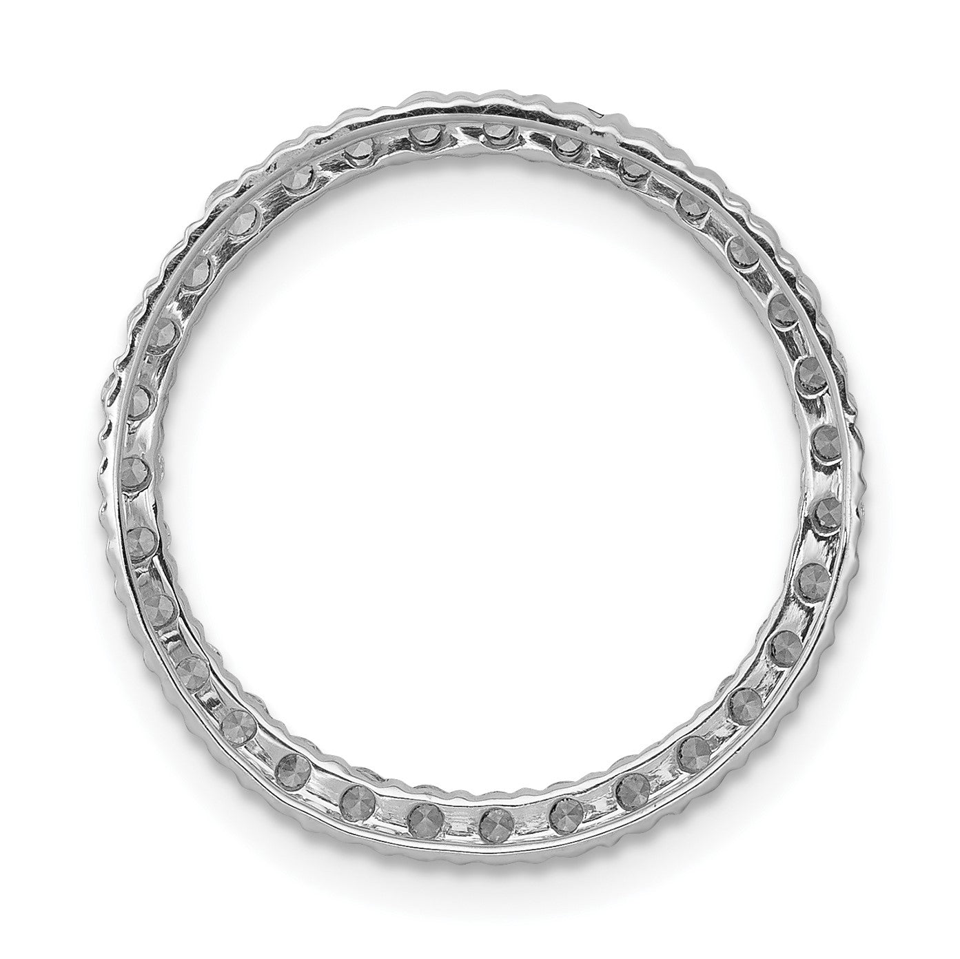14k White Gold 5/8 carat Diamond Circle Chain Slide