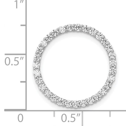 14k White Gold 5/8 carat Diamond Circle Chain Slide
