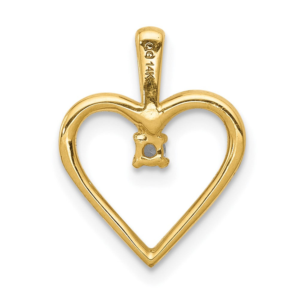 14k AA .03ct. Diamond Heart Pendant