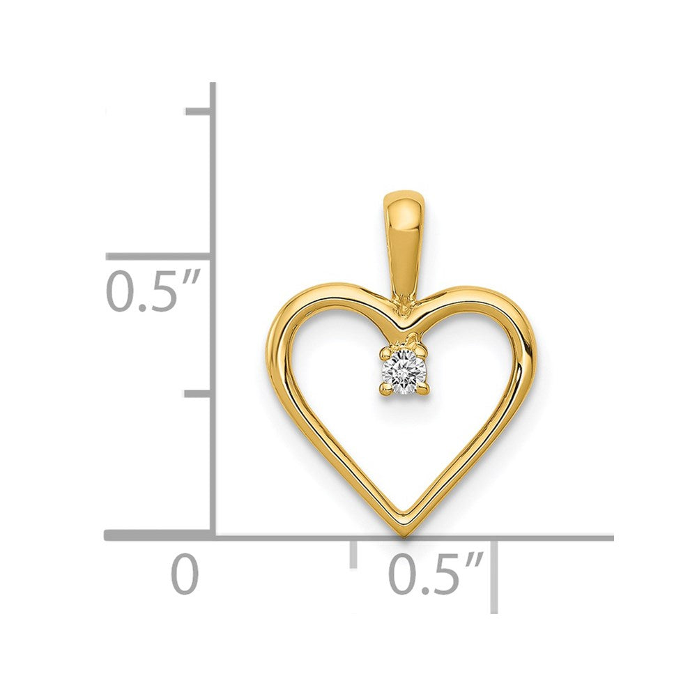 14k AA .03ct. Diamond Heart Pendant