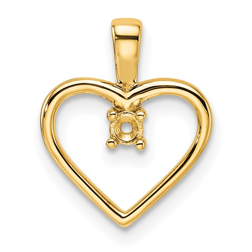 14k Heart Pendant .05ct. Mounting