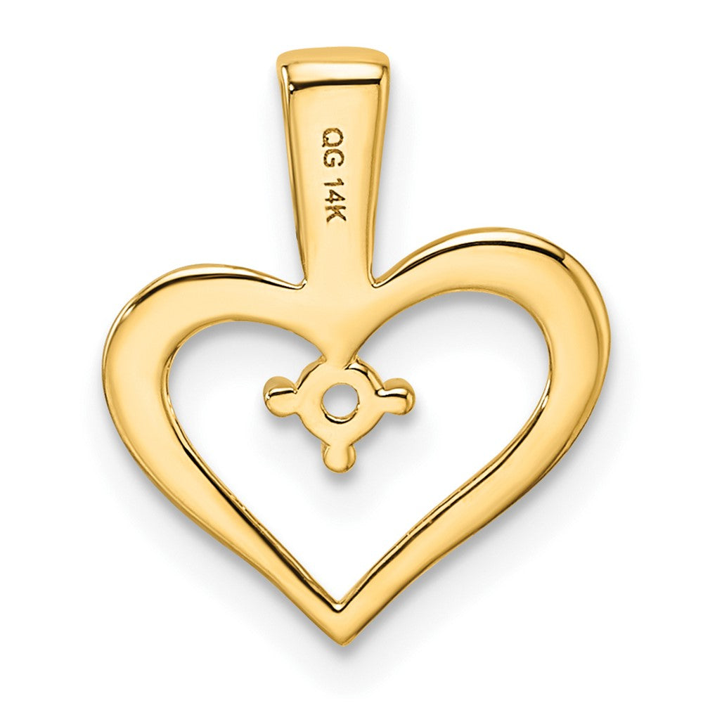 14k Heart Pendant .05ct. Mounting