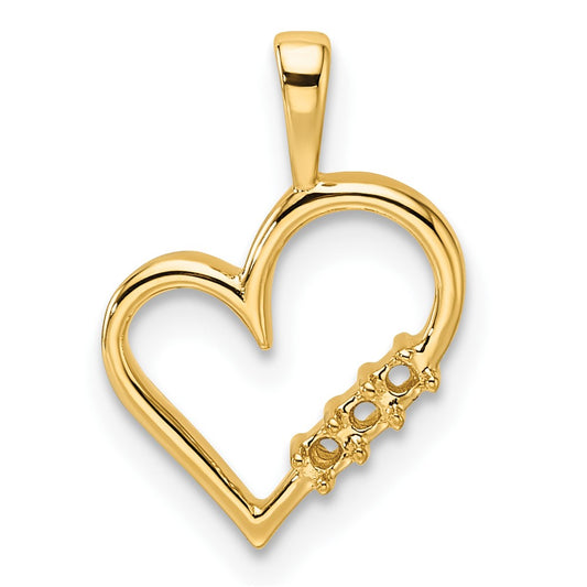 14k Heart Pendant Mounting