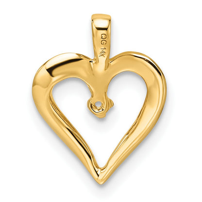 14k Heart Pendant Mounting