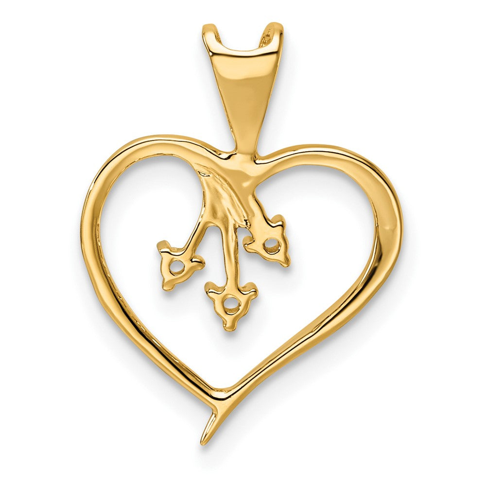 14k Heart Pendant Mounting