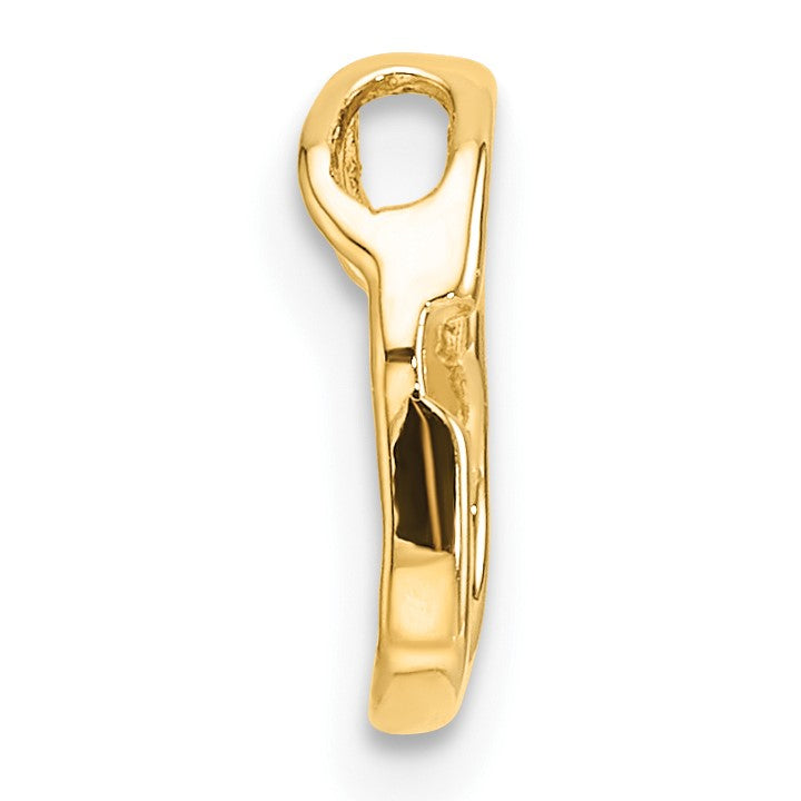 14k Holds 1-1.7mm Stone Heart Chain Slide Mounting