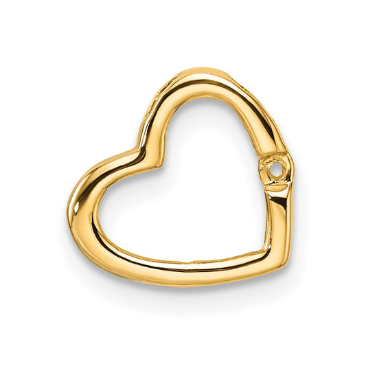 14k Heart Chain Slide Mounting