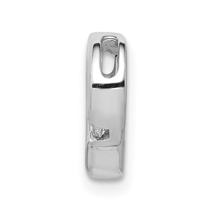 14k White Gold .01 carat Diamond Heart Chain Slide