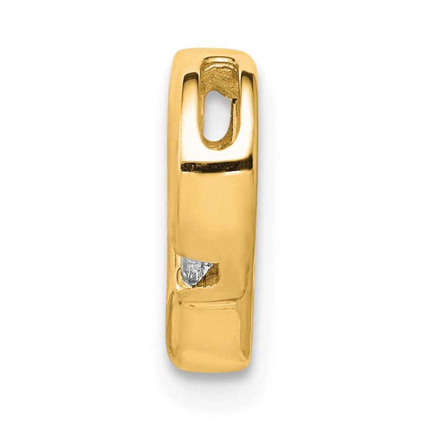 14k .01 carat Diamond Heart Chain Slide
