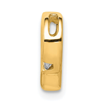 14k .01 carat Diamond Heart Chain Slide