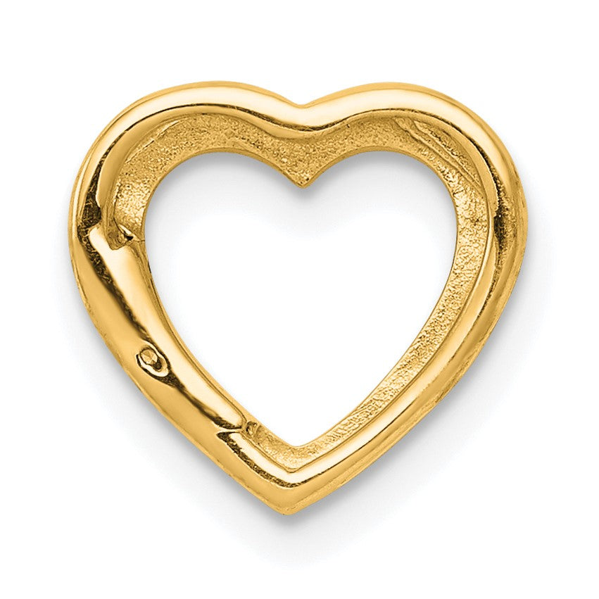 14k .01 carat Diamond Heart Chain Slide