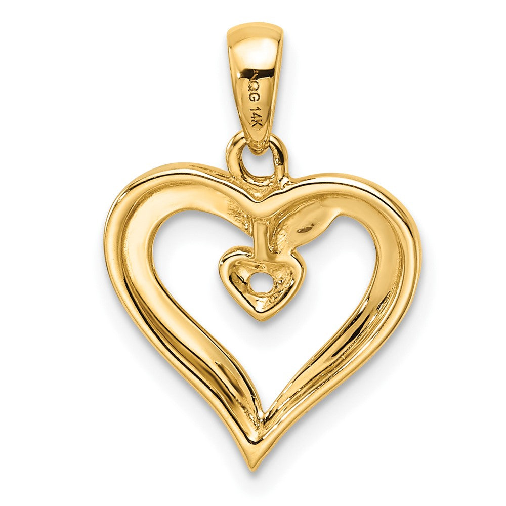 14k Heart Pendant Mounting