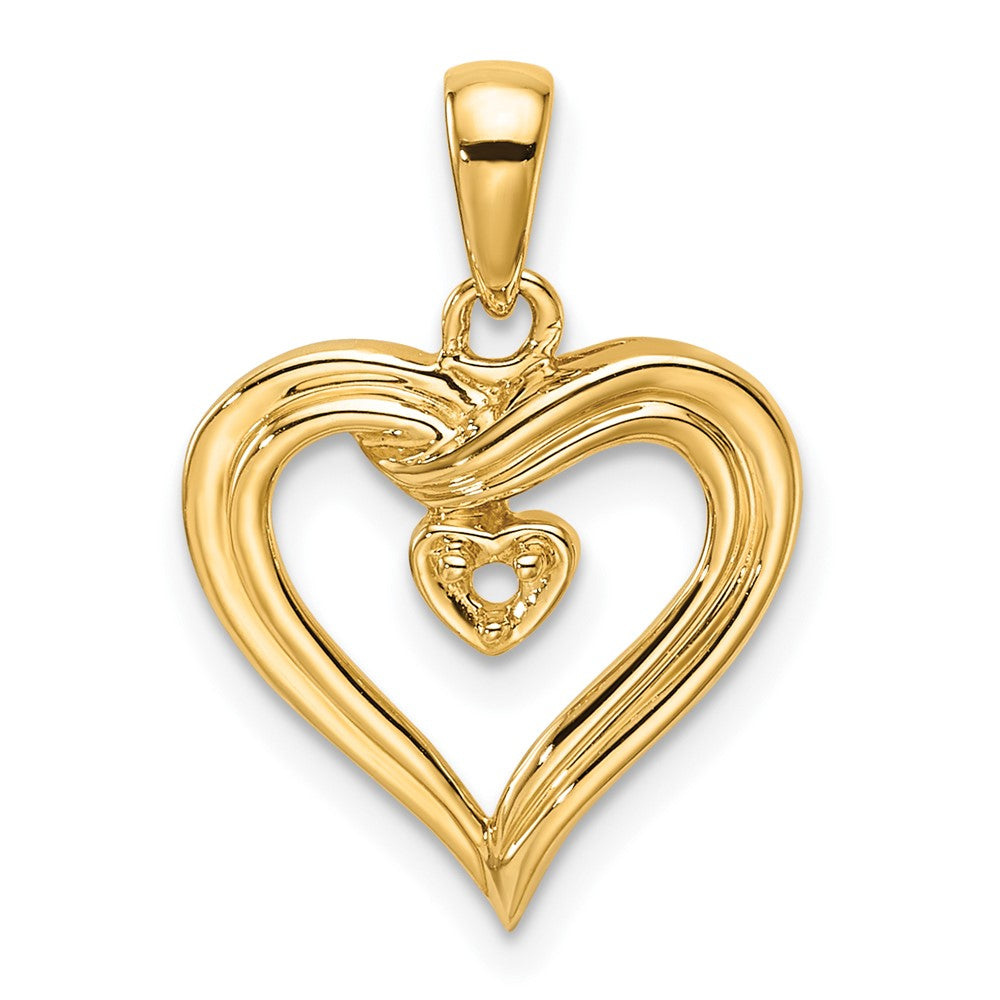 14k Heart Pendant Mounting