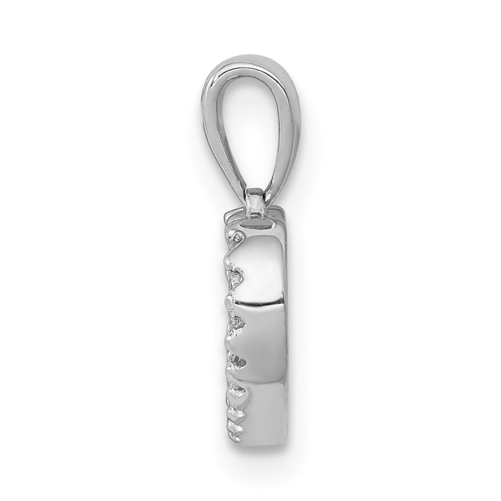 14k White Gold .03 carat Diamond Heart Pendant