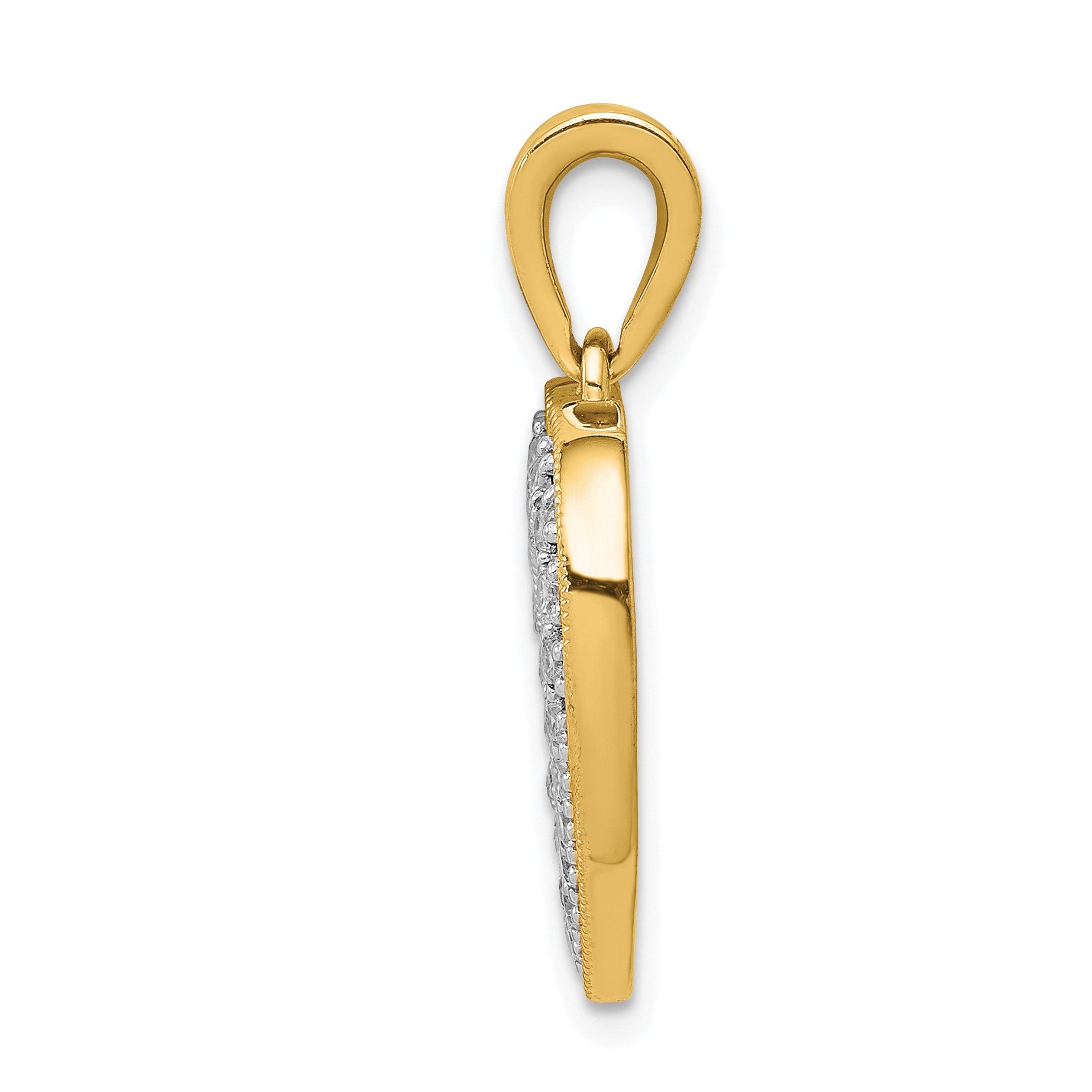 14k 1/3 carat Diamond Heart Pendant