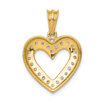 14k 1/3 carat Diamond Heart Pendant