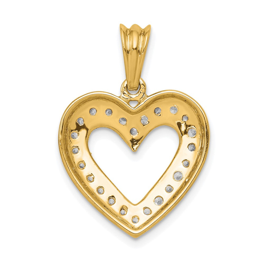 14k 1/3ct. Diamond Heart Pendant