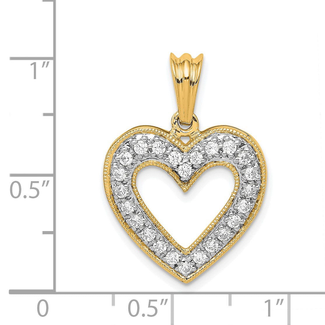 14k 1/3 carat Diamond Heart Pendant