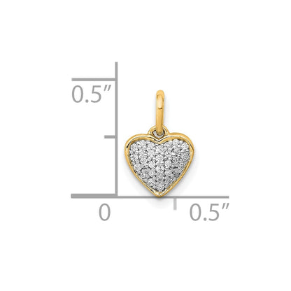 14k 1/10ct. Diamond Heart Pendant