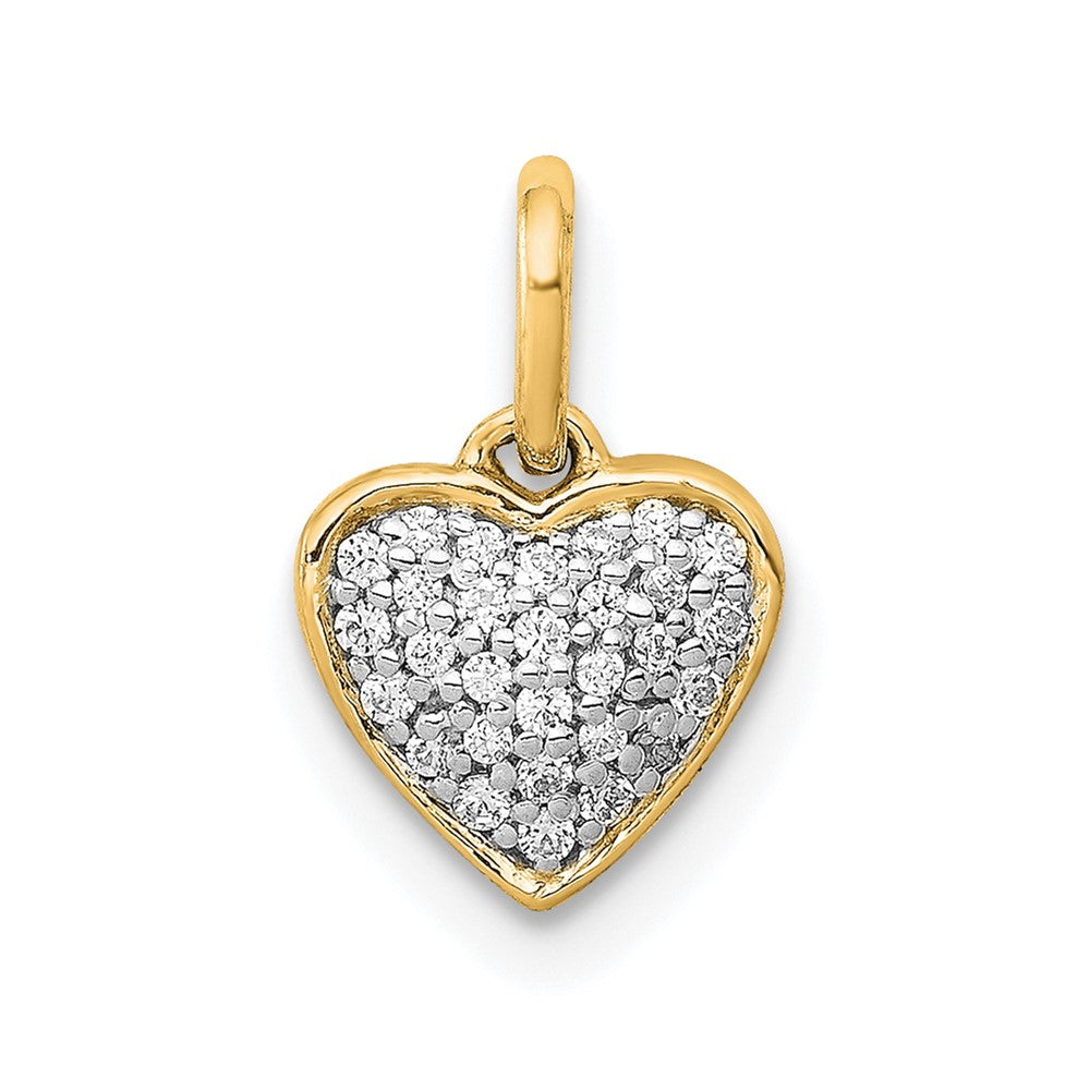 14k 1/10ct. Diamond Heart Pendant