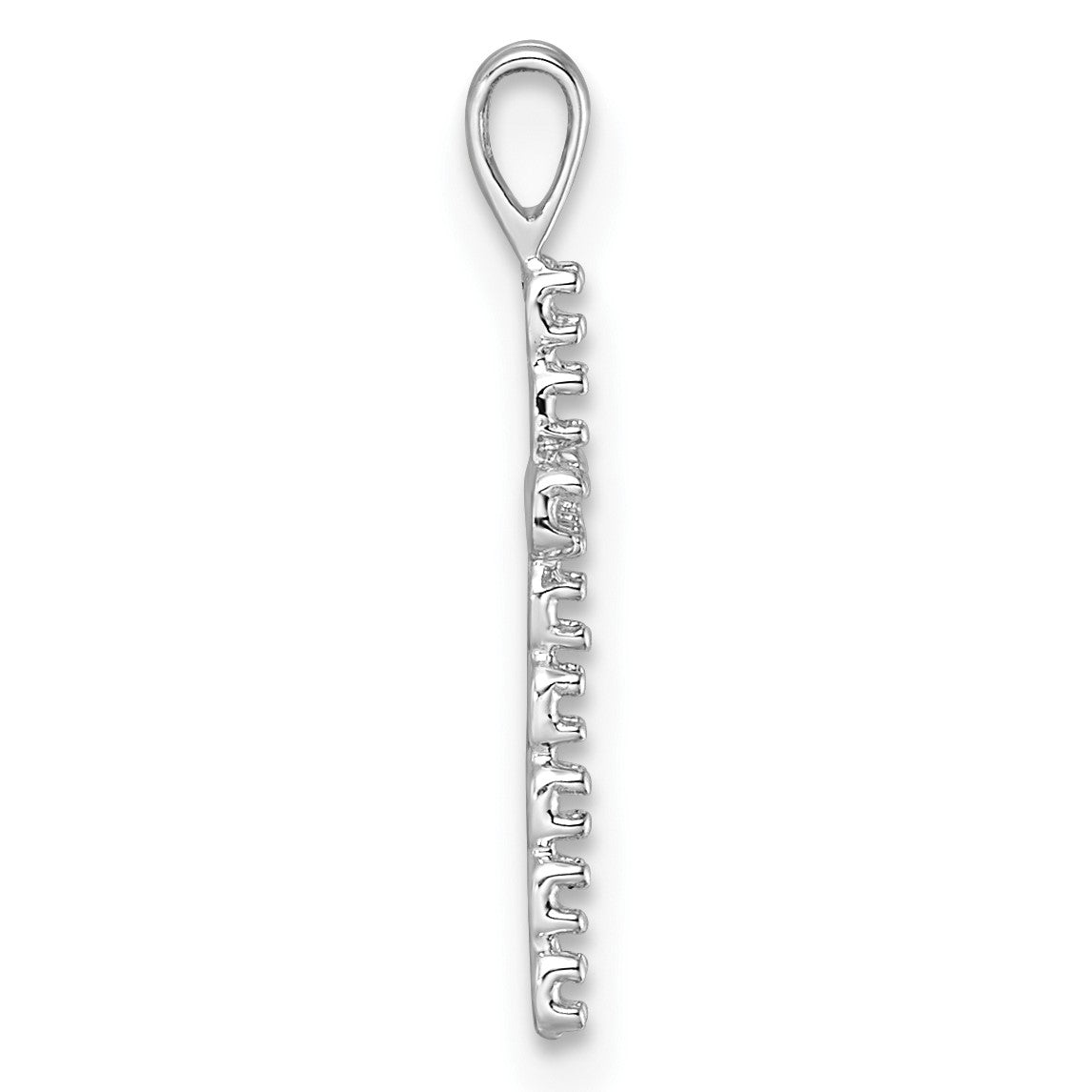 14k White Gold Latin Cross Pendant Mounting