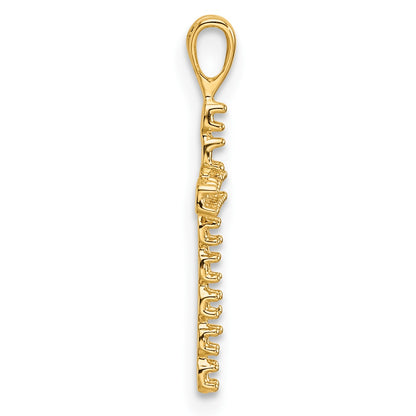 14k Latin Cross Pendant Mounting
