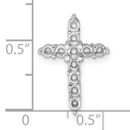 14k White Gold 3/4ct Cross Chain Slide Mounting