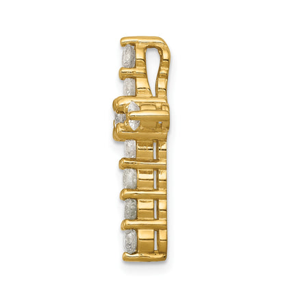 14k 1 carat AA Diamond Cross Chain Slide