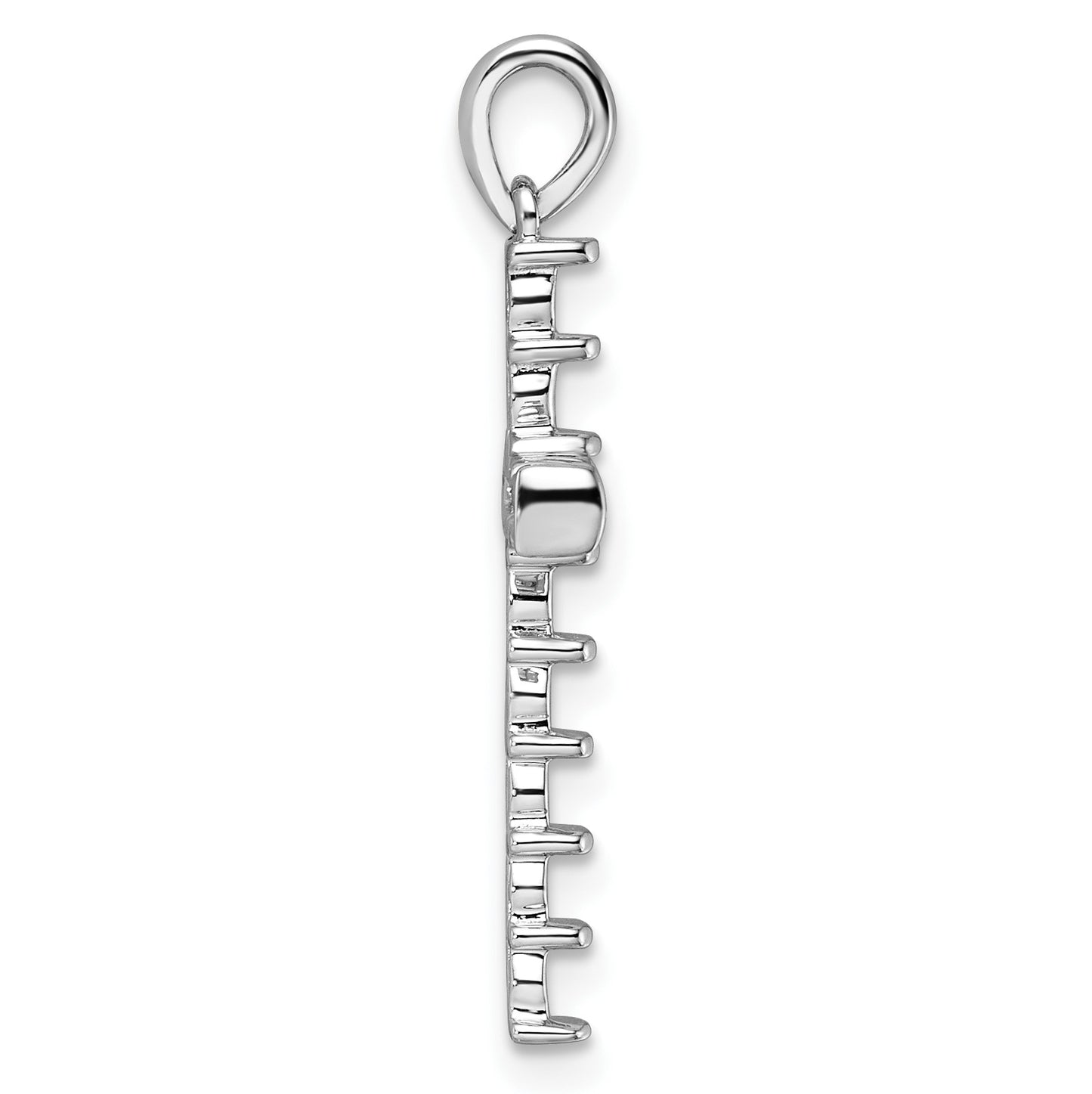 14k White Gold Latin Cross Pendant Mounting
