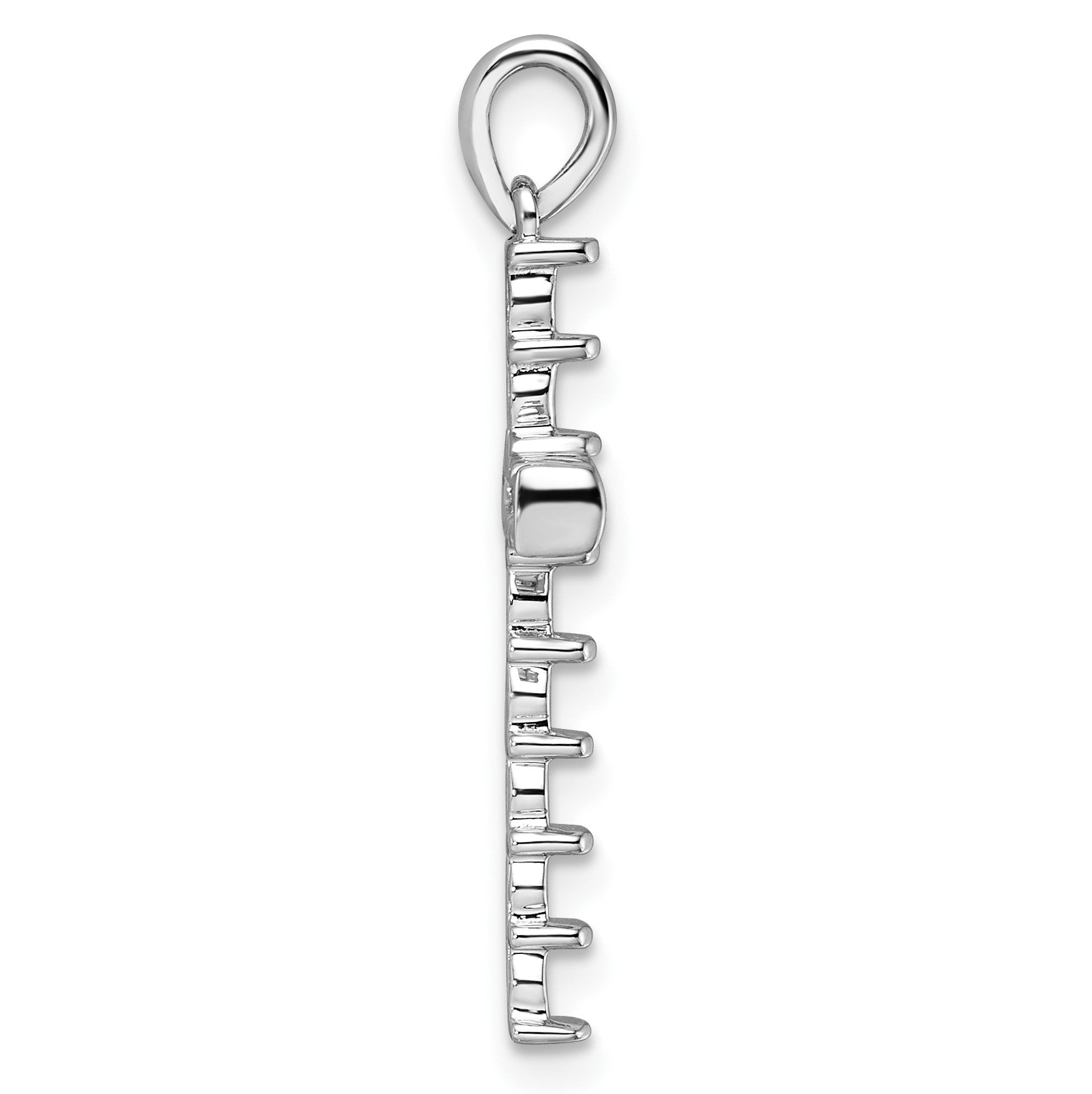 14k White Gold Latin Cross Pendant Mounting