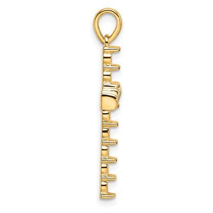 14k Latin Cross Pendant Mounting
