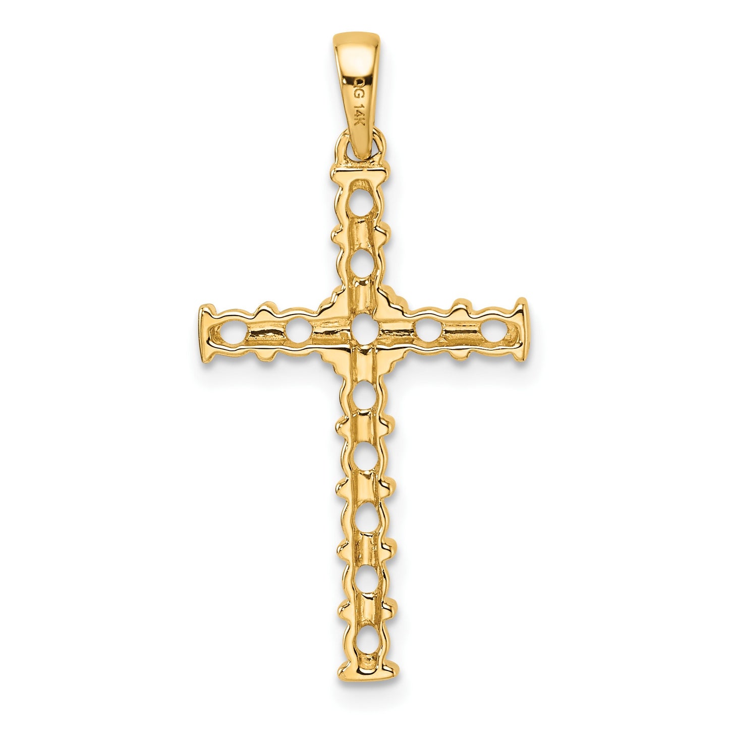14k Latin Cross Pendant Mounting
