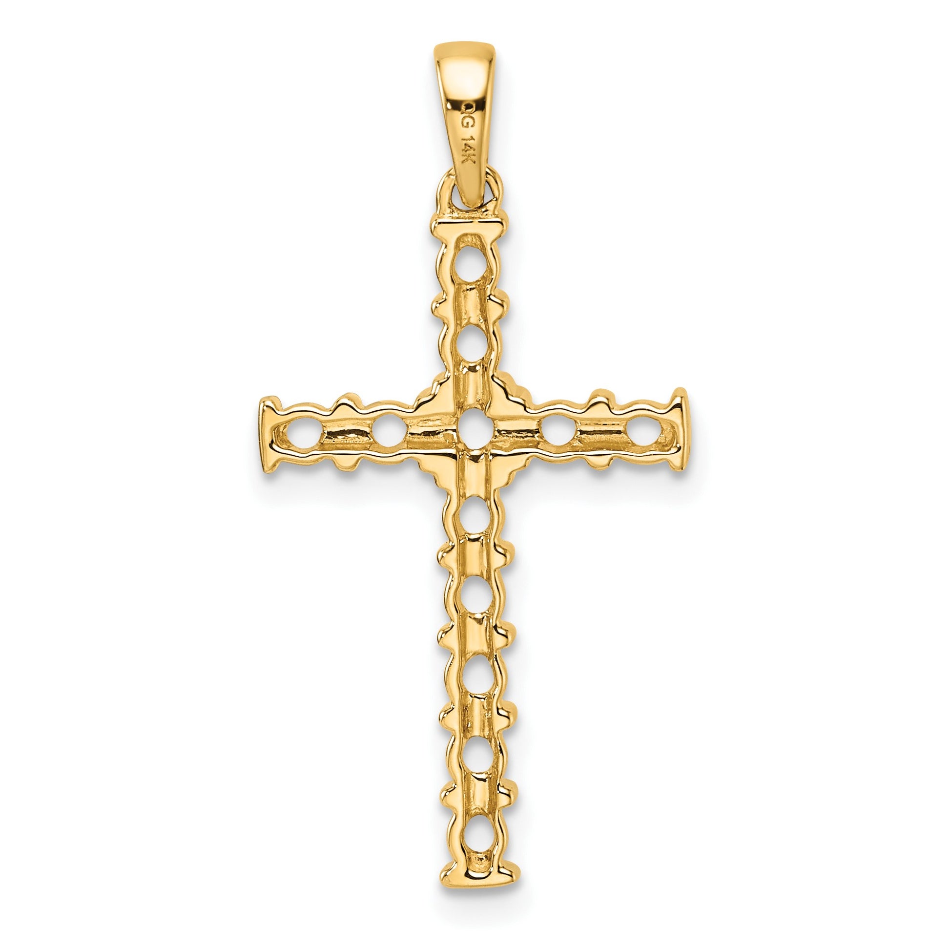 14k Latin Cross Pendant Mounting