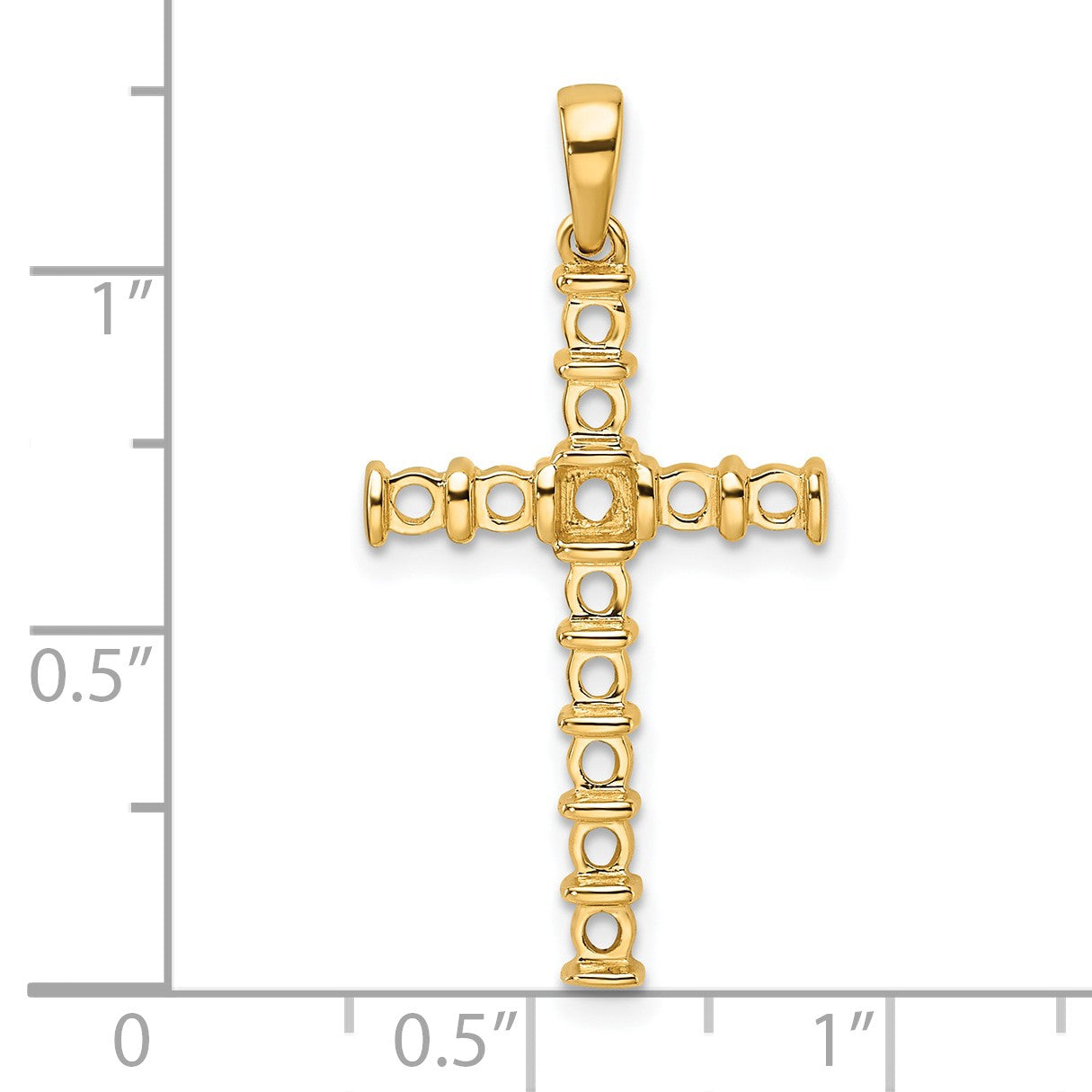 14k Latin Cross Pendant Mounting