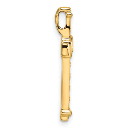 14k Latin Cross Chain Slide Mounting