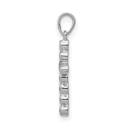 14k White Gold 1/10 carat Diamond Cross Pendant