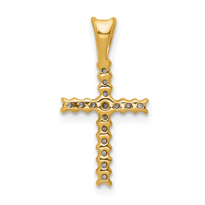 14k 1/6ct. Diamond Latin Cross Pendant