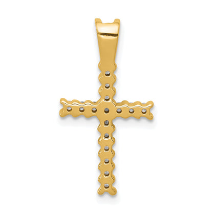 14k 1/4 carat Diamond Latin Cross Pendant