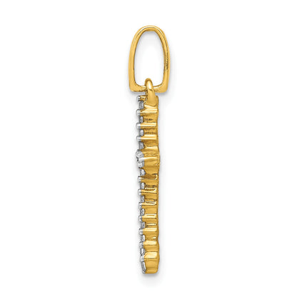 14k 1/6 carat Diamond Cross Pendant