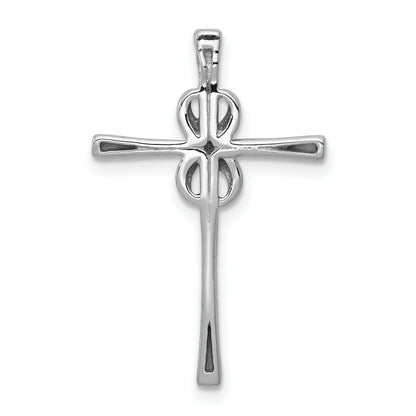 14k White Gold .03 carat Diamond Infinity Cross Chain Slide