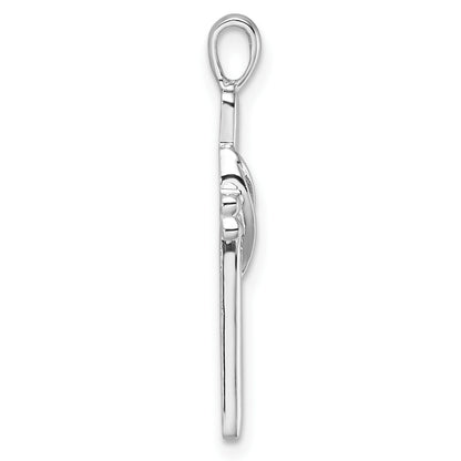 14k White Gold Cross Pendant Mounting